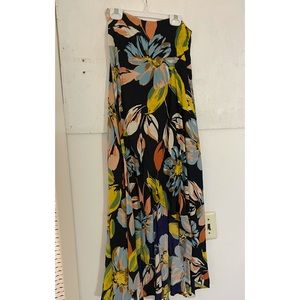 O’Neill Ambrosio Blue Floral High Low Maxi Skirt XS